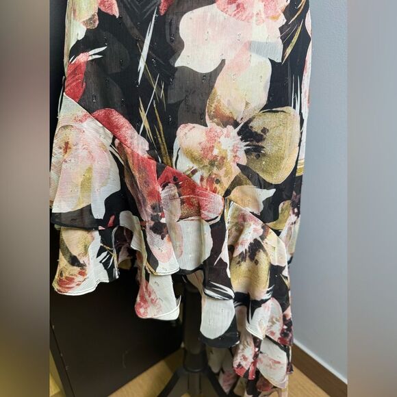 Misa Sky Floral Asymmetrical skirt NWT Size XS - Picture 8 of 9
